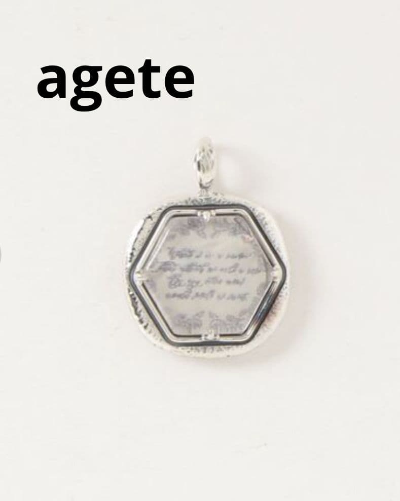 アガット　agete　シルバー　シェル　ネックレス　チャーム