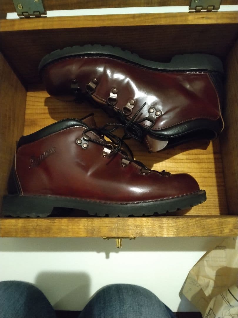 Danner ハイカットブーツ ダークブラウン 木箱付きコードバン