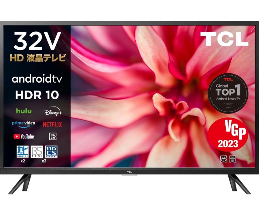 TCL 液晶テレビ 32S516E 32V型 2022年製　スマートテレビ