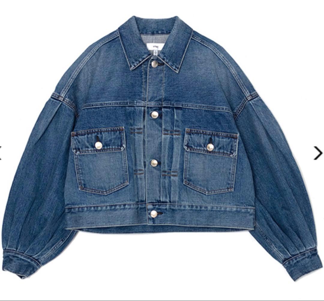 新品HYKE BALLOON SLEEVE DENIM JACKET/TYPE2