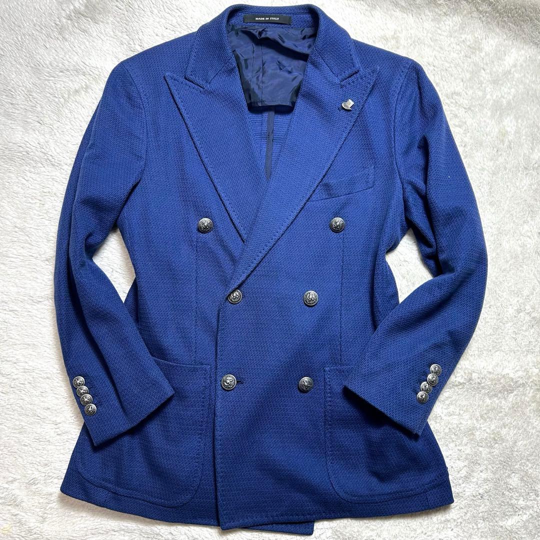 タリアトーレ ブリッラ ニットダブルジャケット ラペルピン　44