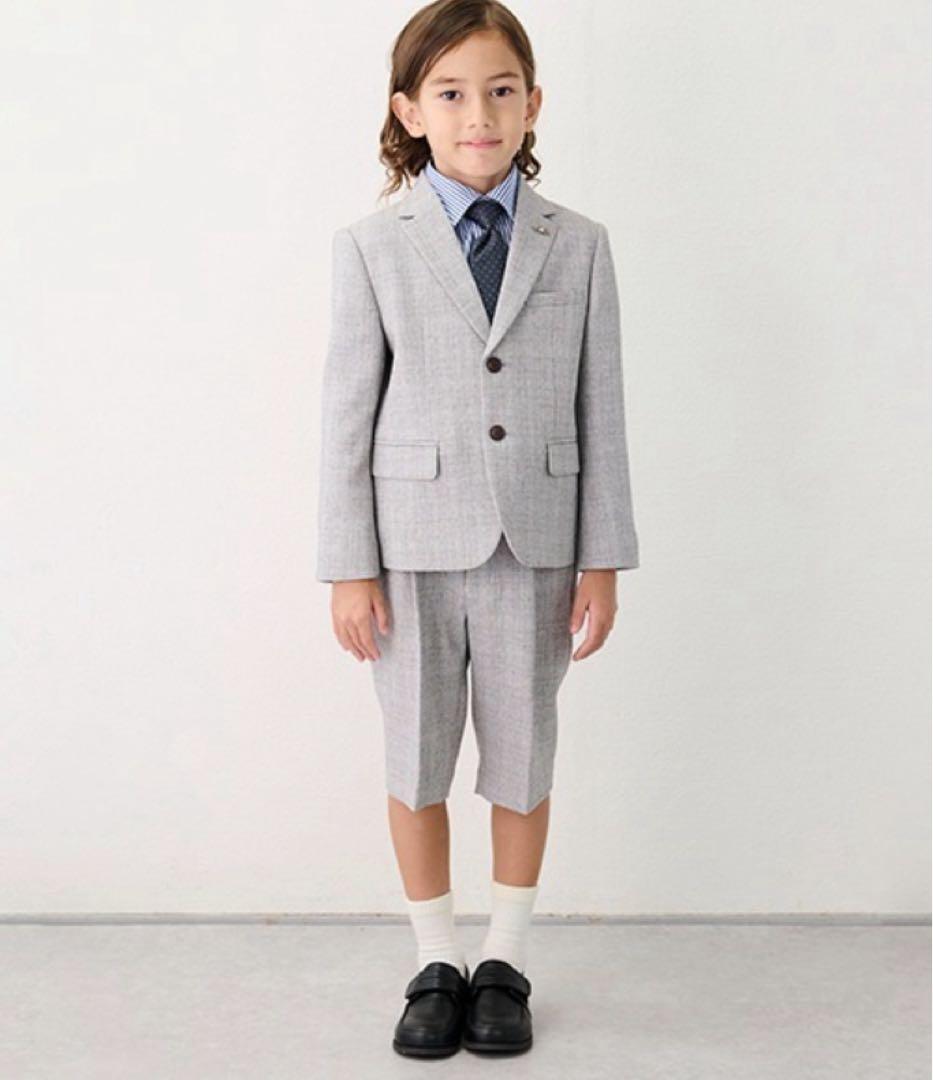プティマイン グレー フォーマルスーツ 130cm