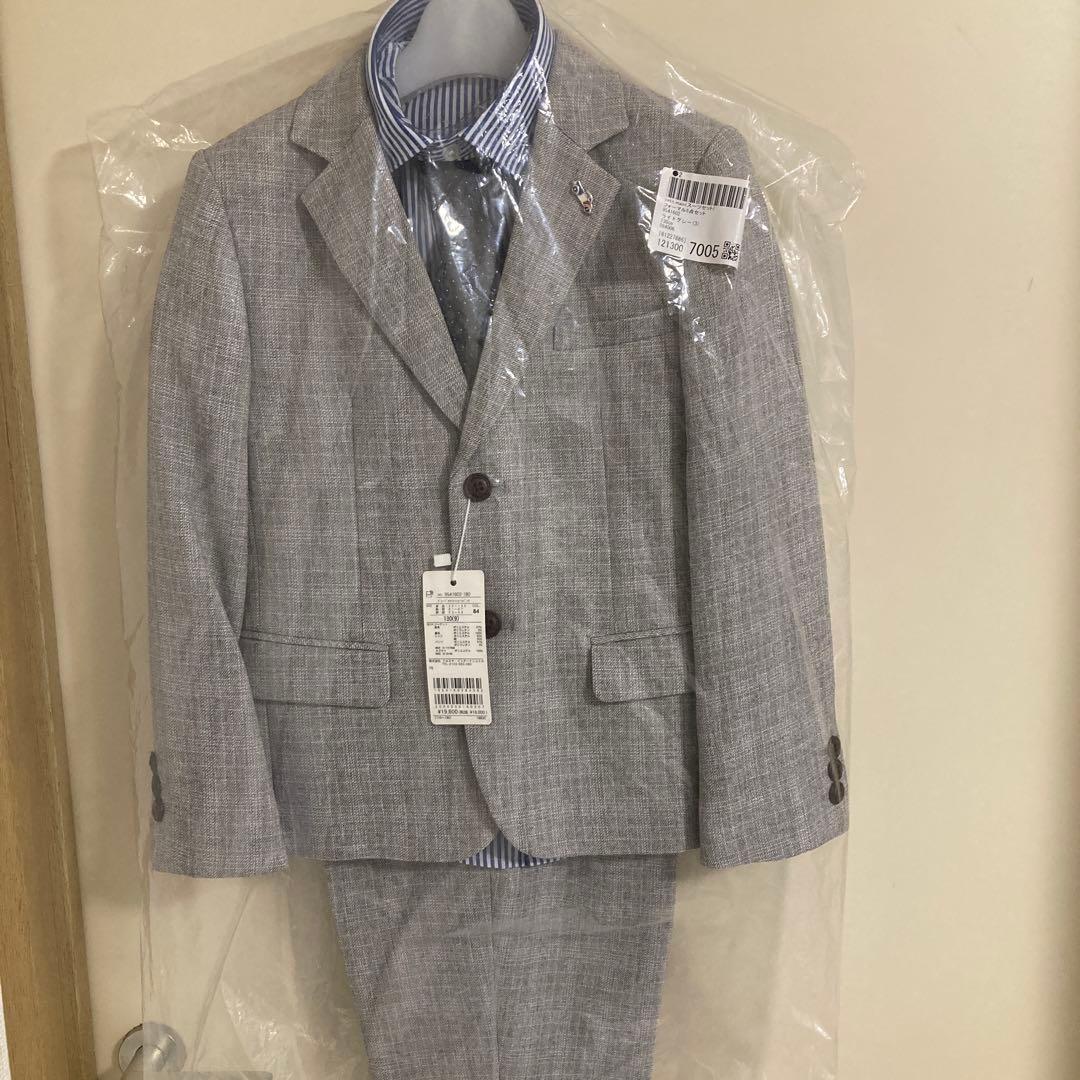 プティマイン グレー フォーマルスーツ 130cm