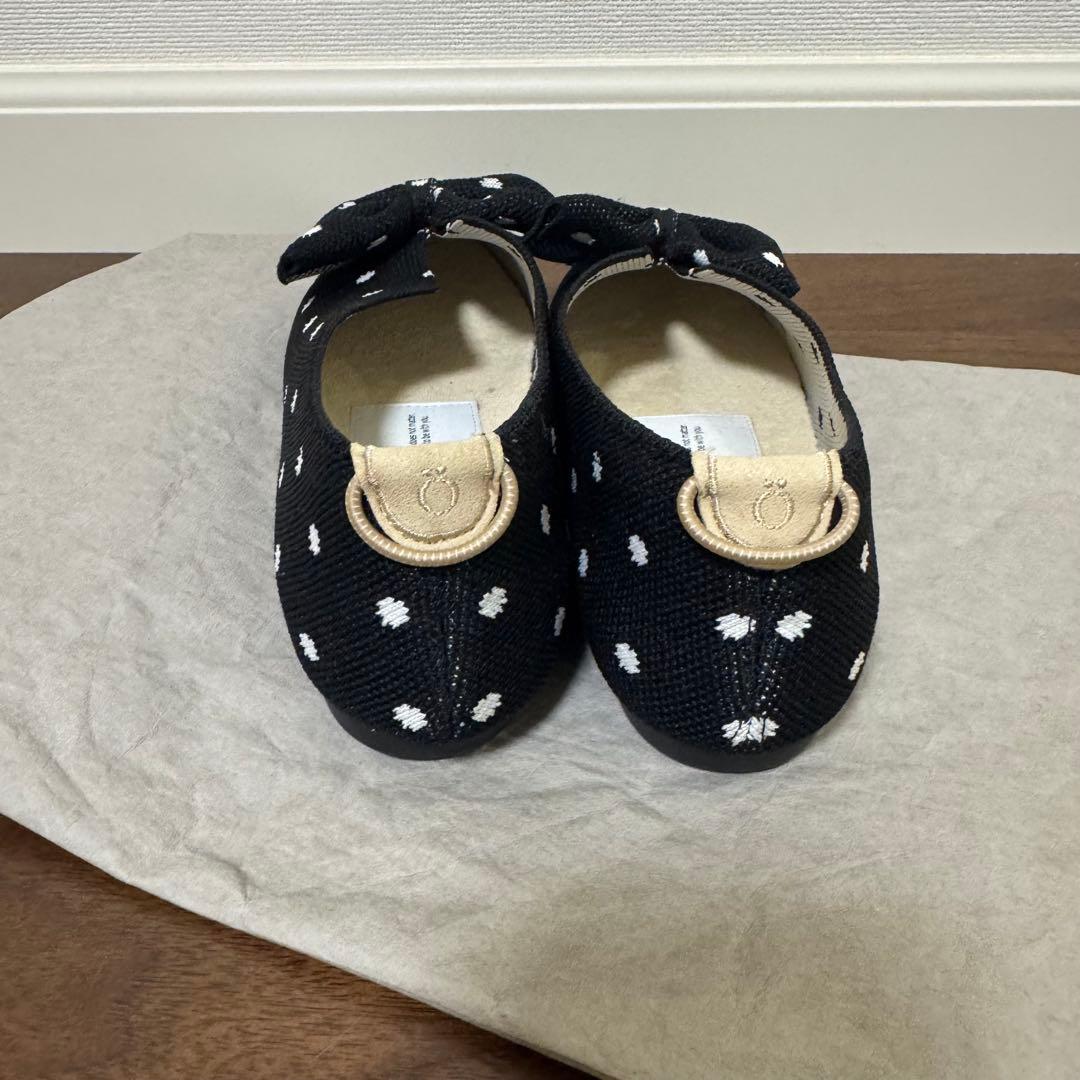 【Offen】オッフェン ドット リボン フラットシューズ 39