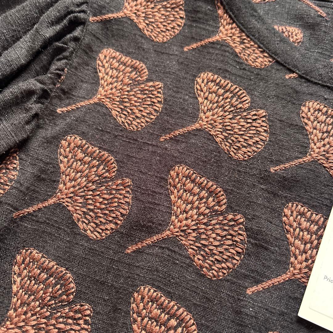 【新品未使用】bul bul いちょう柄ワンピース 卒業式 ナチュラル系