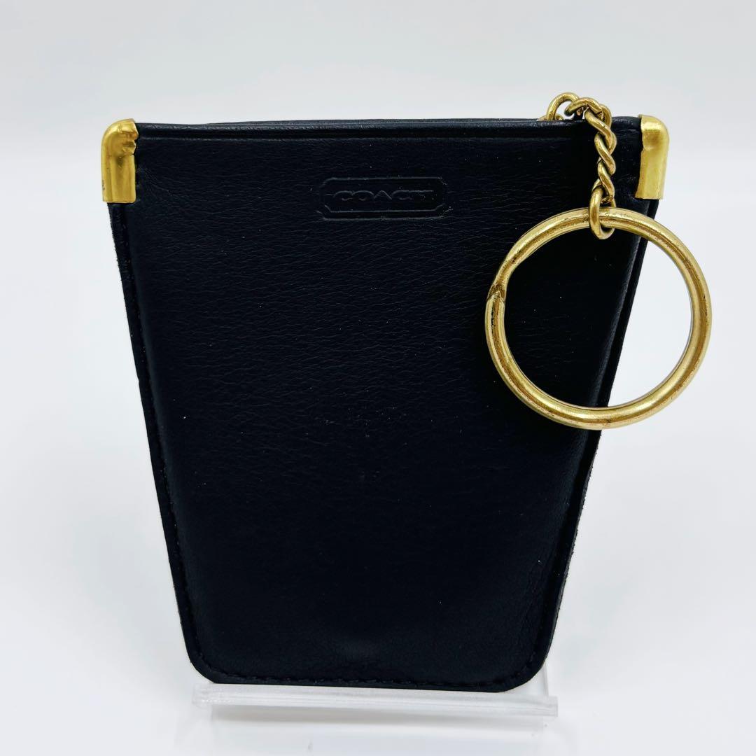 【極美品】オールドコーチ キーケース レザー ゴールド金具 箱付き ブラック