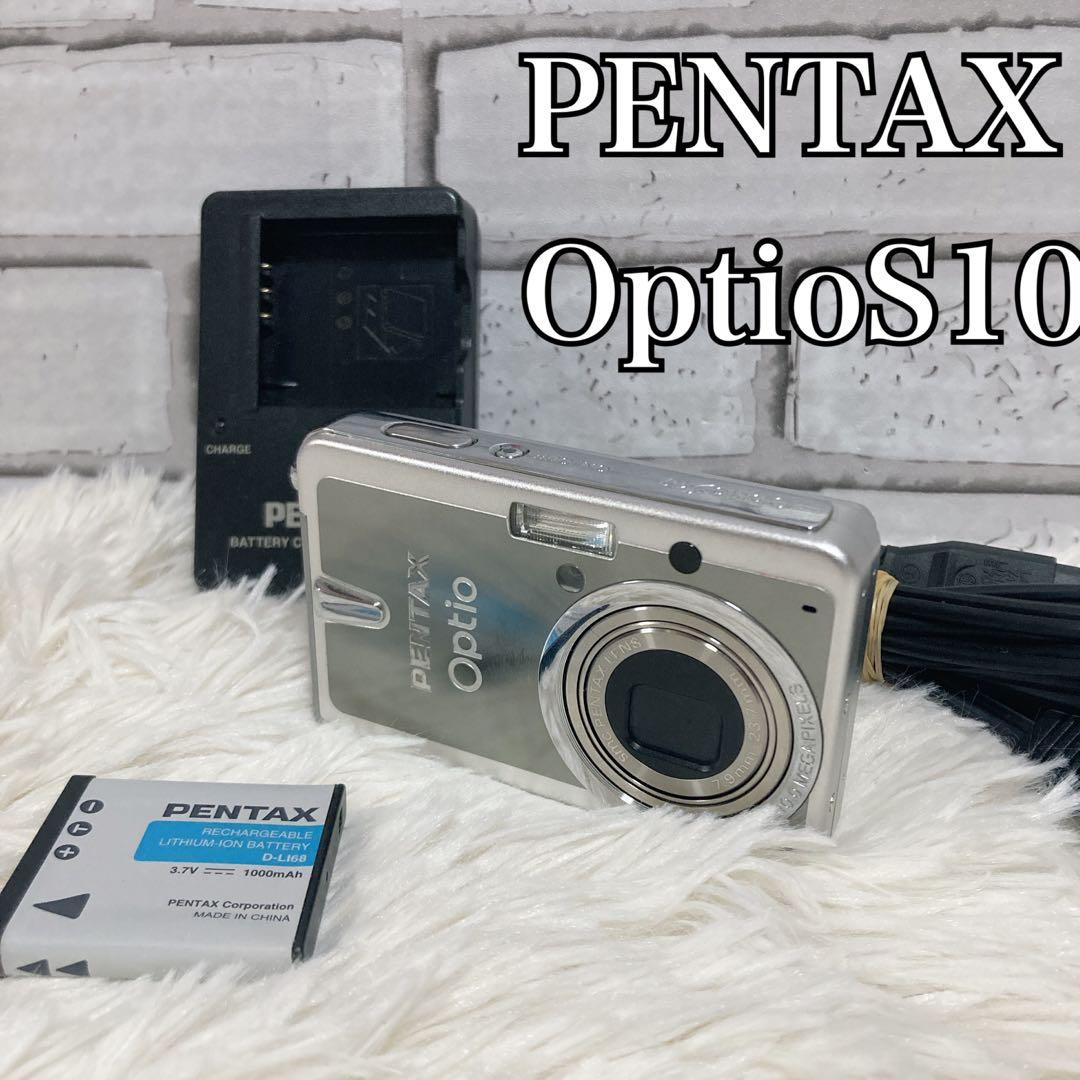 【極美品】 PENTAX ペンタックス Optio S10 デジカメ シルバー