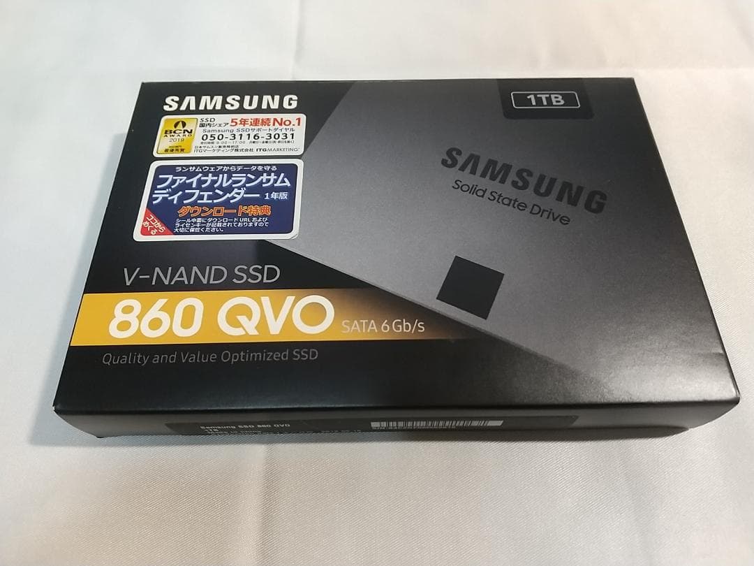 【動作確認済】SAMSUNG 860 QVO 1TB 2.5インチ SSD
