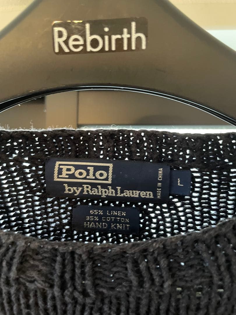 【90’s】Ralph Lauren / ポロベアーニット / ネイビー