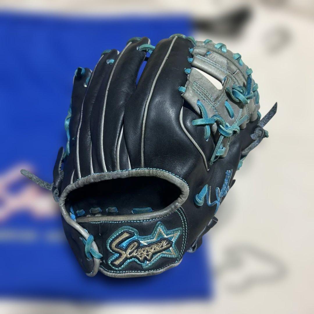 久保田スラッガー　軟式グローブ 内野手用　グリス、紐交換済み