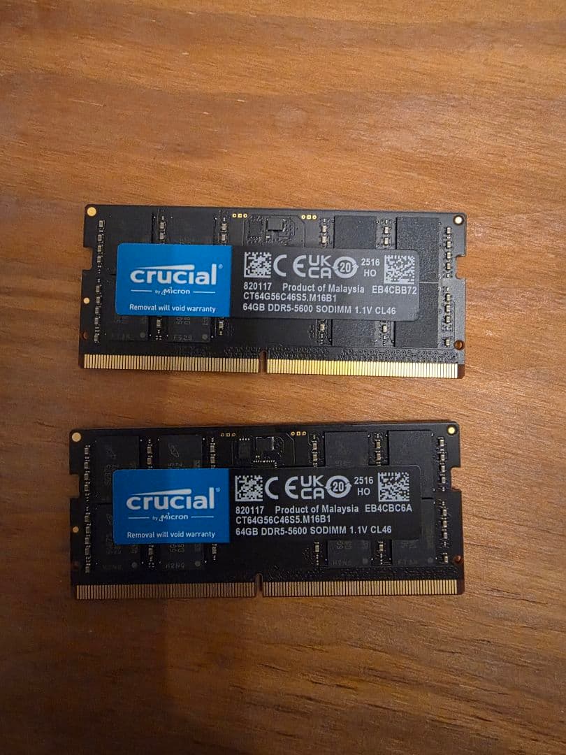 メモリー crucial CT2K64G56C46S5