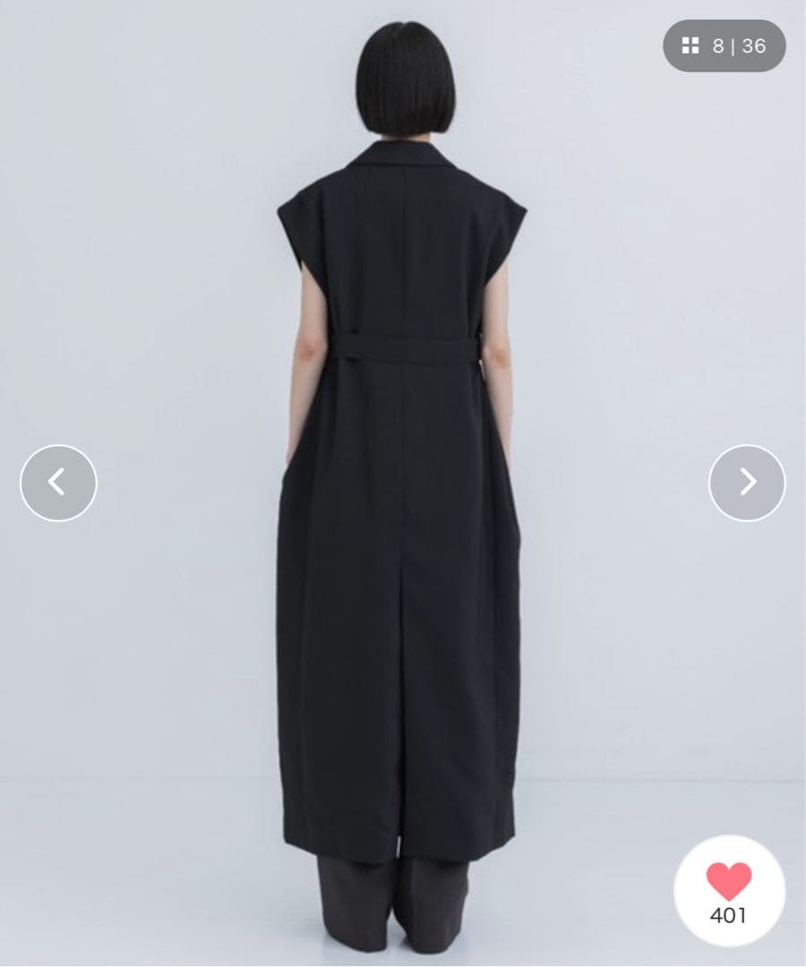 【未使用】CLANE DOUBLE BREASTED GILET ブラッククラネ