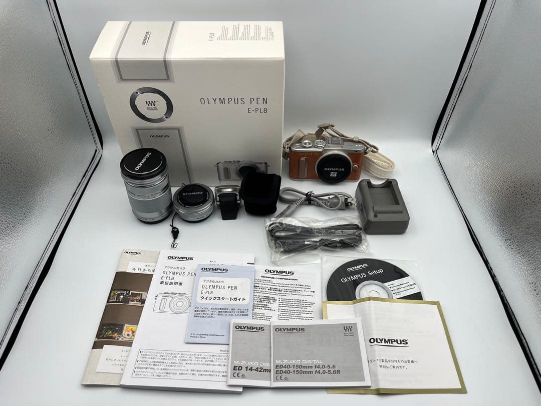 OLYMPUS PEN E-PL8 ミラーレス一眼 デジタルカメラ ブラウン