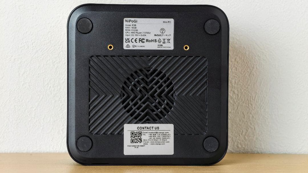 NiPoGi E3B ミニPC Ryzen 7 5700U 16GB+512GB
