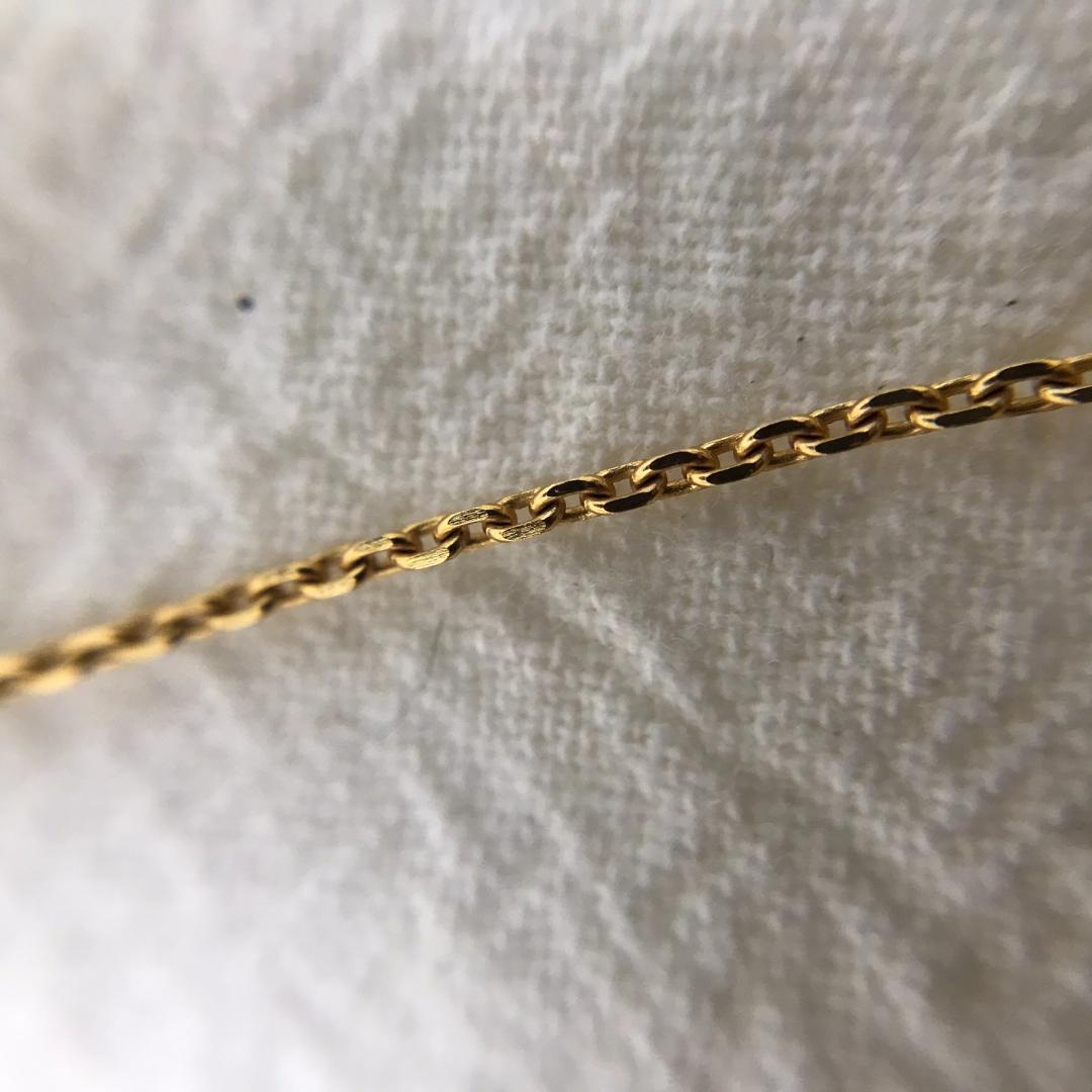 【英国ホールマーク】18金 ネックレス 1.80g ヴィンテージ 王冠刻印