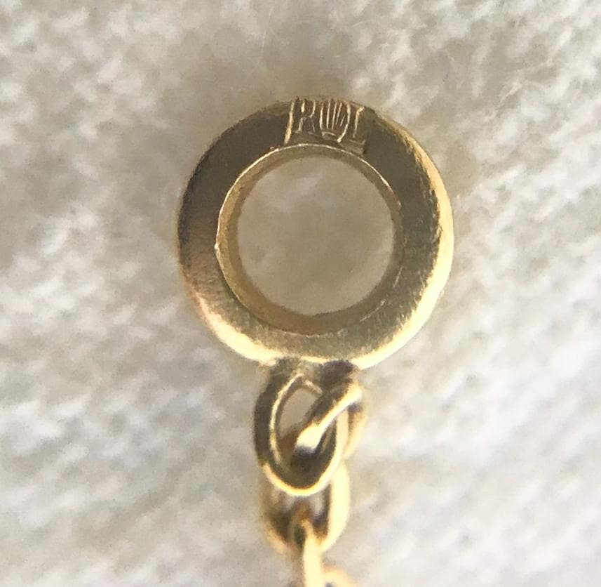 【英国ホールマーク】18金 ネックレス 1.80g ヴィンテージ 王冠刻印