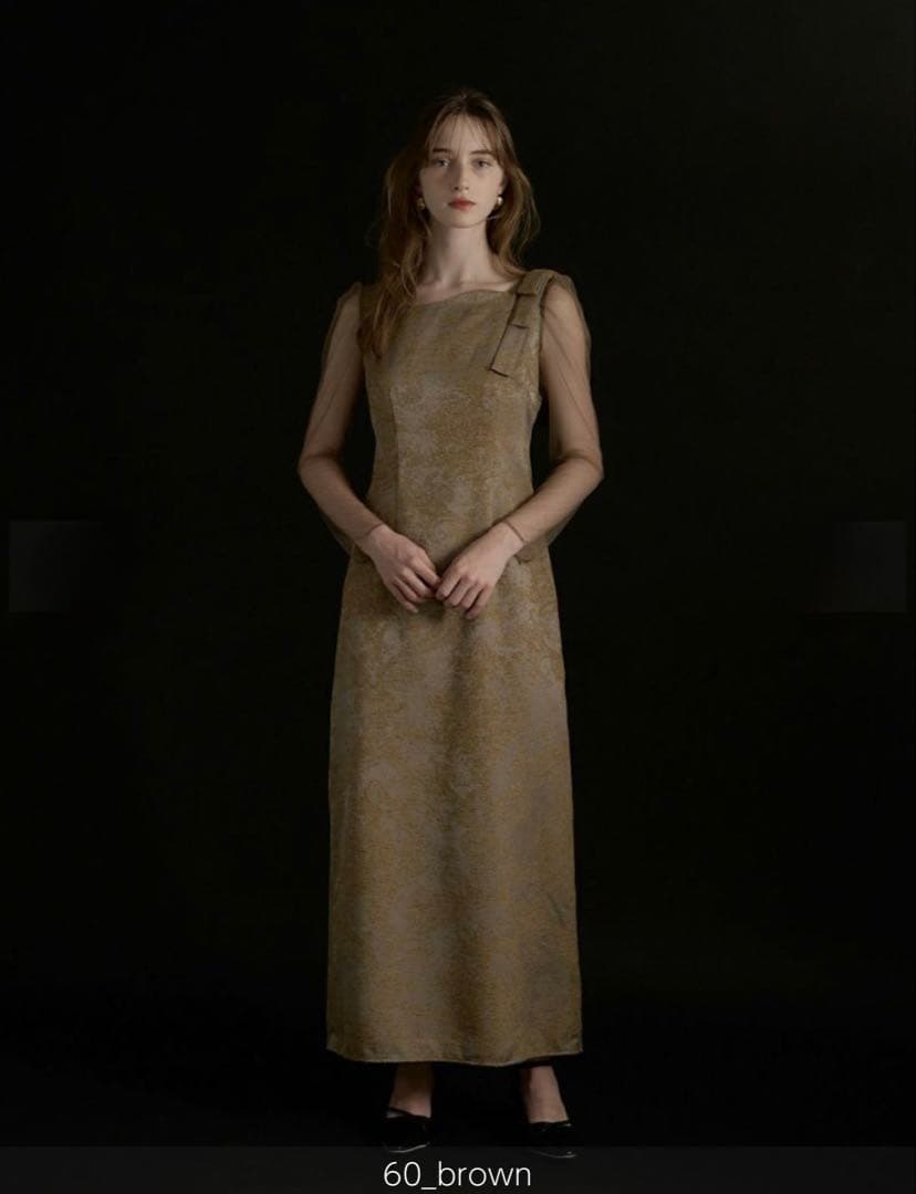 あ*み様 LE’RURE Shoulder ribbon jacquard dr