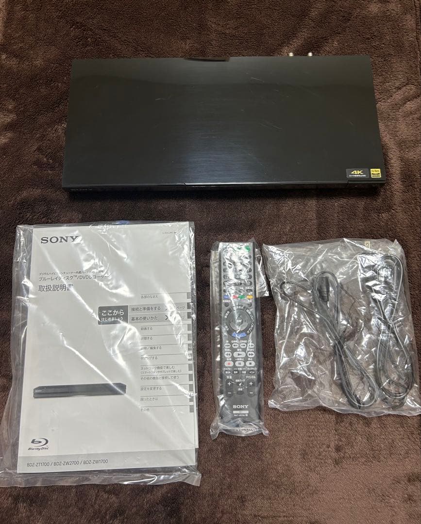 SONY BDZ-ZW2700 ブルーレイレコーダー 2TB 2019年製
