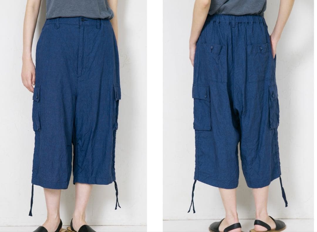 Vlas Blomme クロップドカーゴパンツ