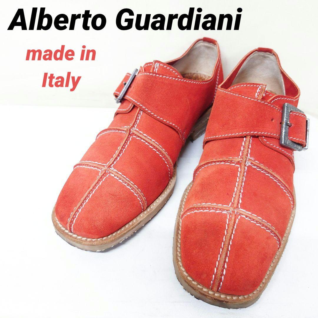 アルベルトガルディアーニ◇イタリア製スエードレザーシューズ バックル付き