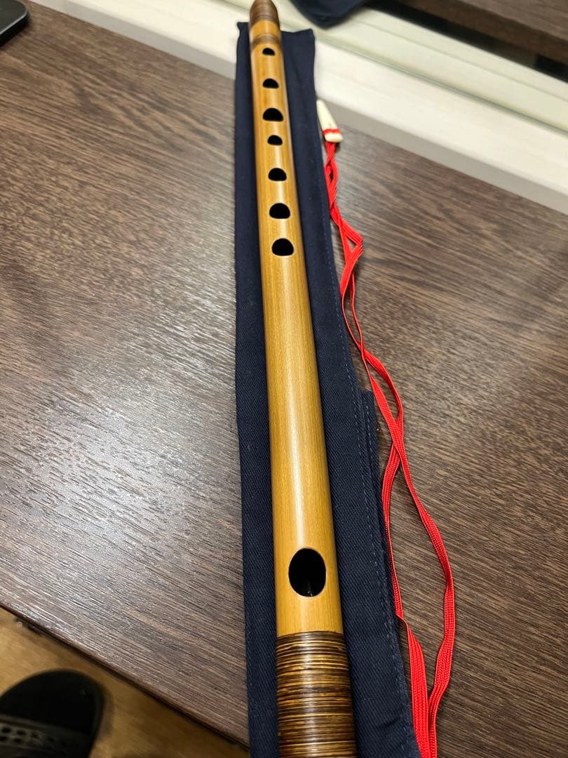 篠笛 立平 8本調子 唄物（ドレミ調）・天地巻き菅 七穴