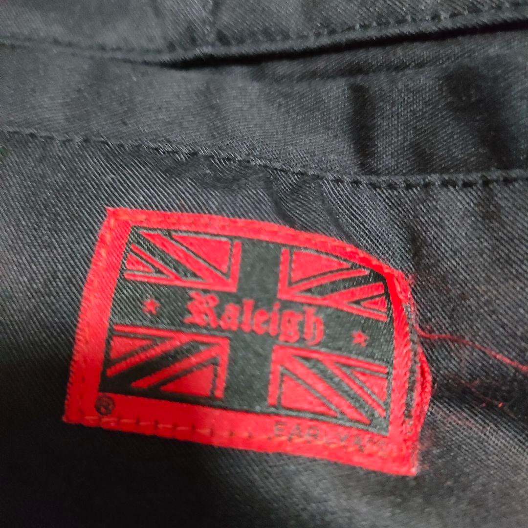 RALEIGH ラリー ブラック チノパン　パンツ　ワンポイントロゴ　Y2K 黒