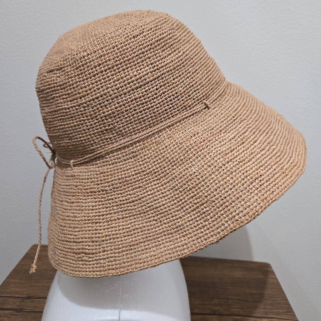 ヘレンカミンスキー✨ラフィアハット✨ベージュ広つば帽子