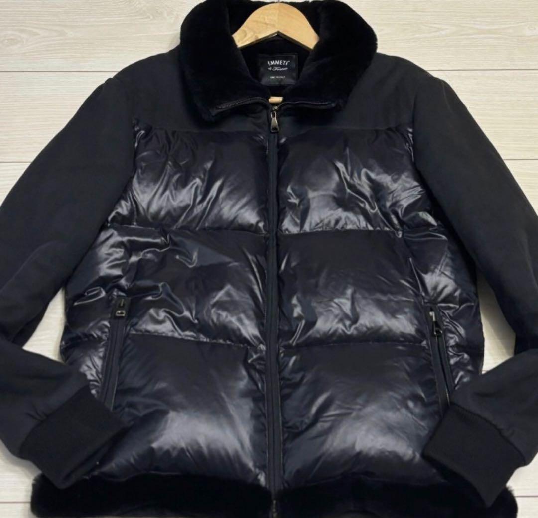 コン太EMMETI ANSON ムートン×ダウン ハイブリッドジャケット
