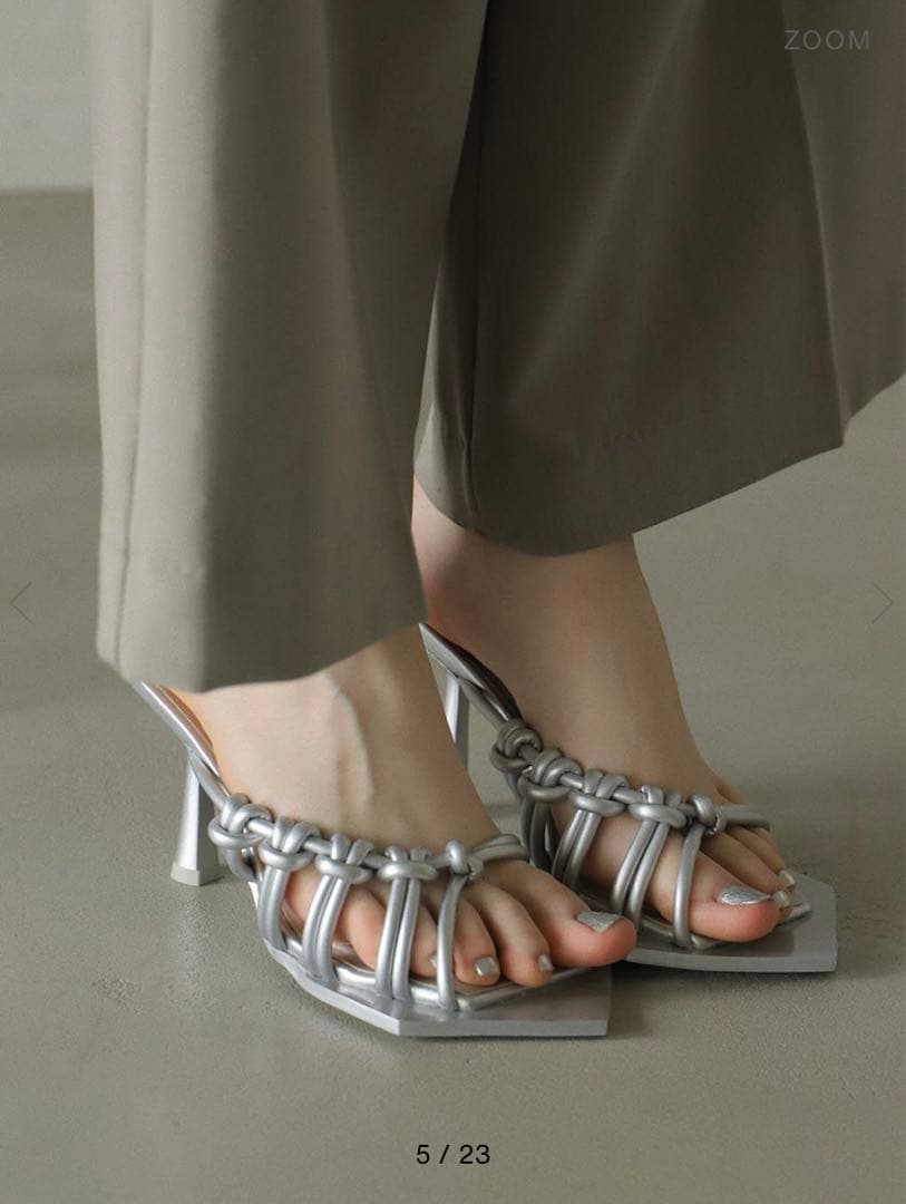 靴 tie wrap mule/melt the lady