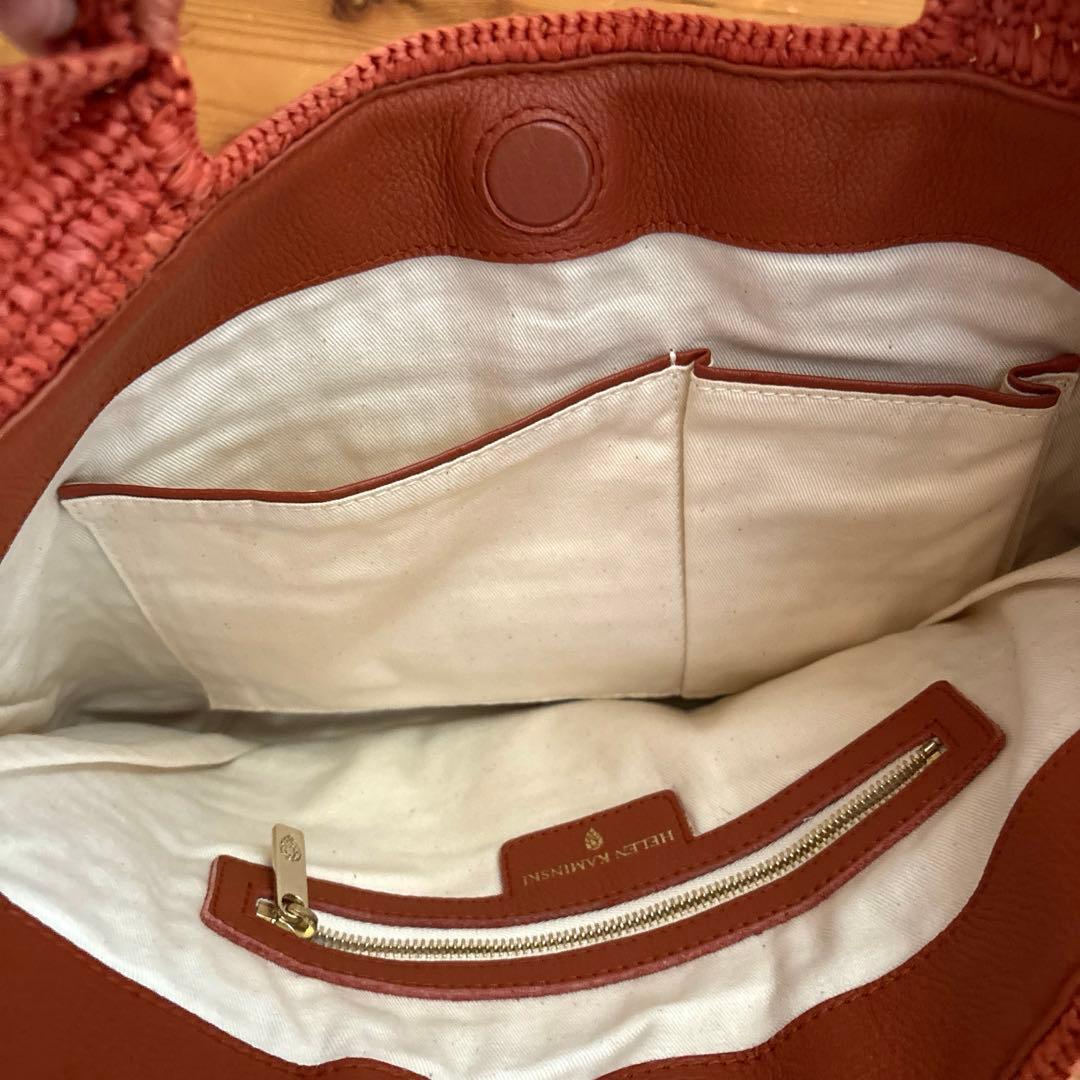 お値下げ☆美品☆ヘレンカミンスキー☆ラフィアトートバッグ