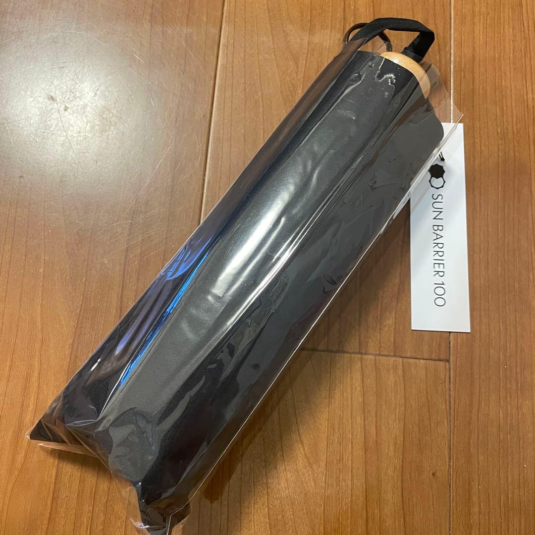 サンバリア100 折りたたみ日傘 3段折 ブラック