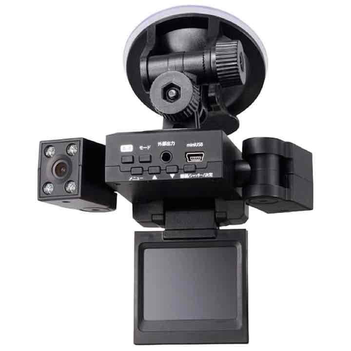 Ｗカメラ搭載。角度自在。ドライブレコーダー（車窓レコーダー）