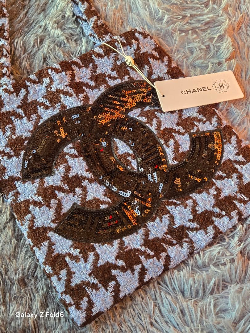 G*フ様 シャネル ビューティー ノベルティ トートバッグ 千鳥格子柄