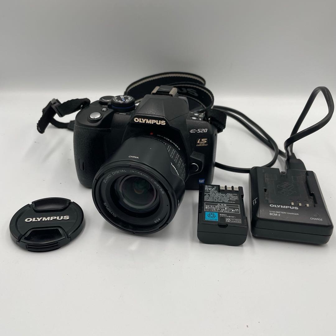 OLYMPUS E-520 レンズキット ZUIKO 14-42mm 一眼レフ