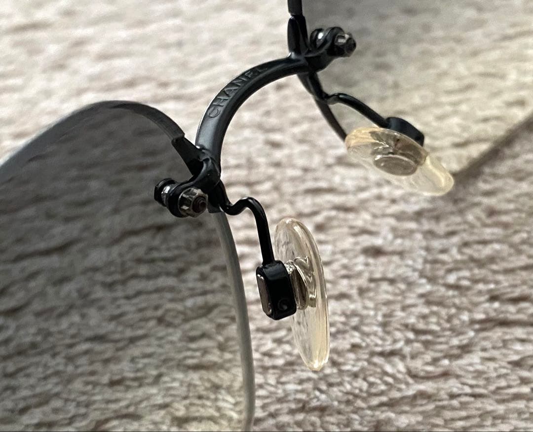 CHANEL シャネル リムレスサングラス ココマーク ラインストーン