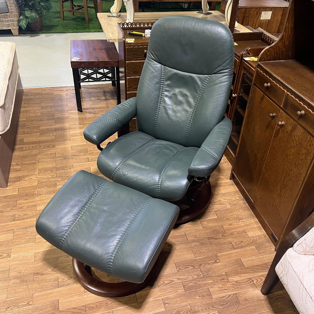 エコーネス コンサル ストレスレスチェア＆オットマン Sサイズ 美品