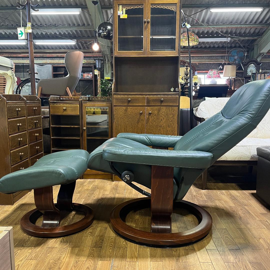 エコーネス コンサル ストレスレスチェア＆オットマン Sサイズ 美品