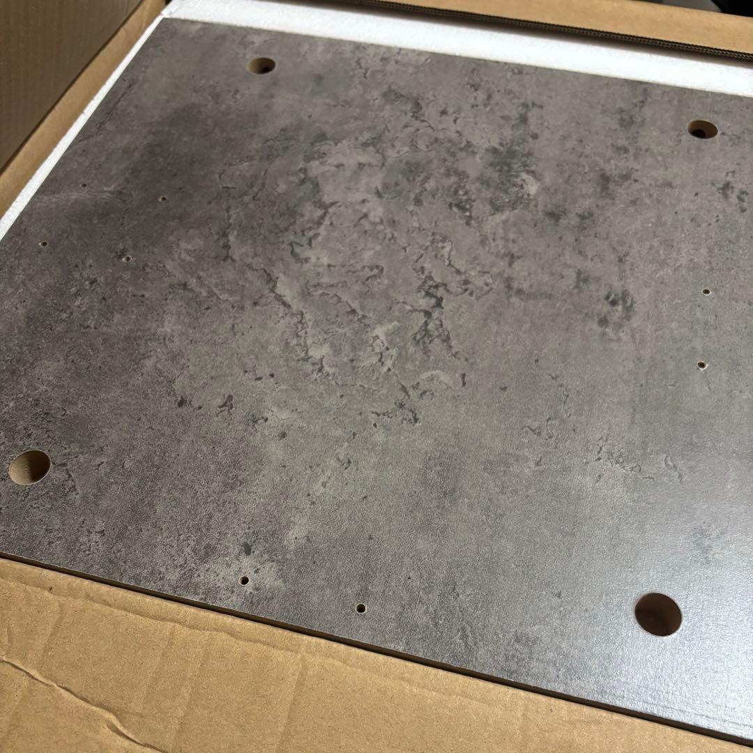 異素材MIX ワイド テレビボード 『Stova ストーヴァ』　ストーングレー