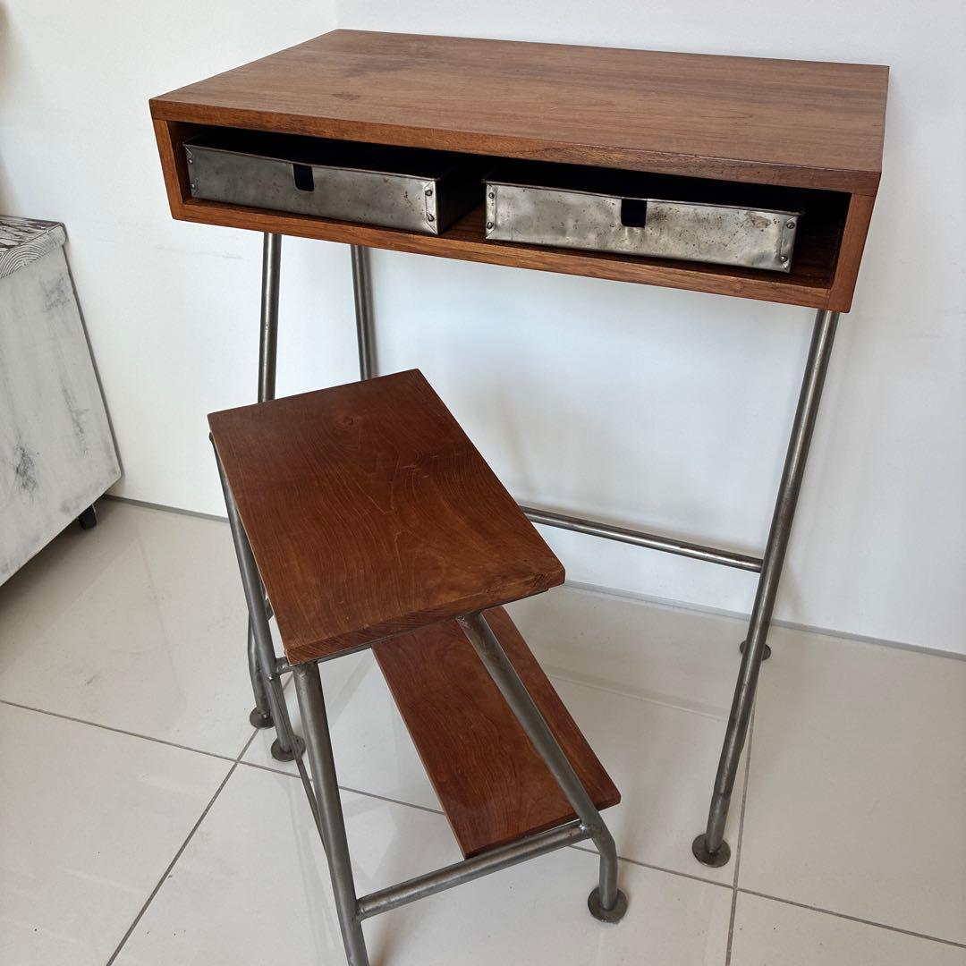 チーク材 無垢材 ヴィンテージデスク / 作業台 / コンソールテーブル