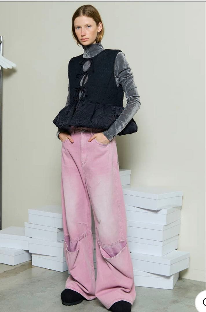 トップス Maison Special Embroidery Peplum Vest