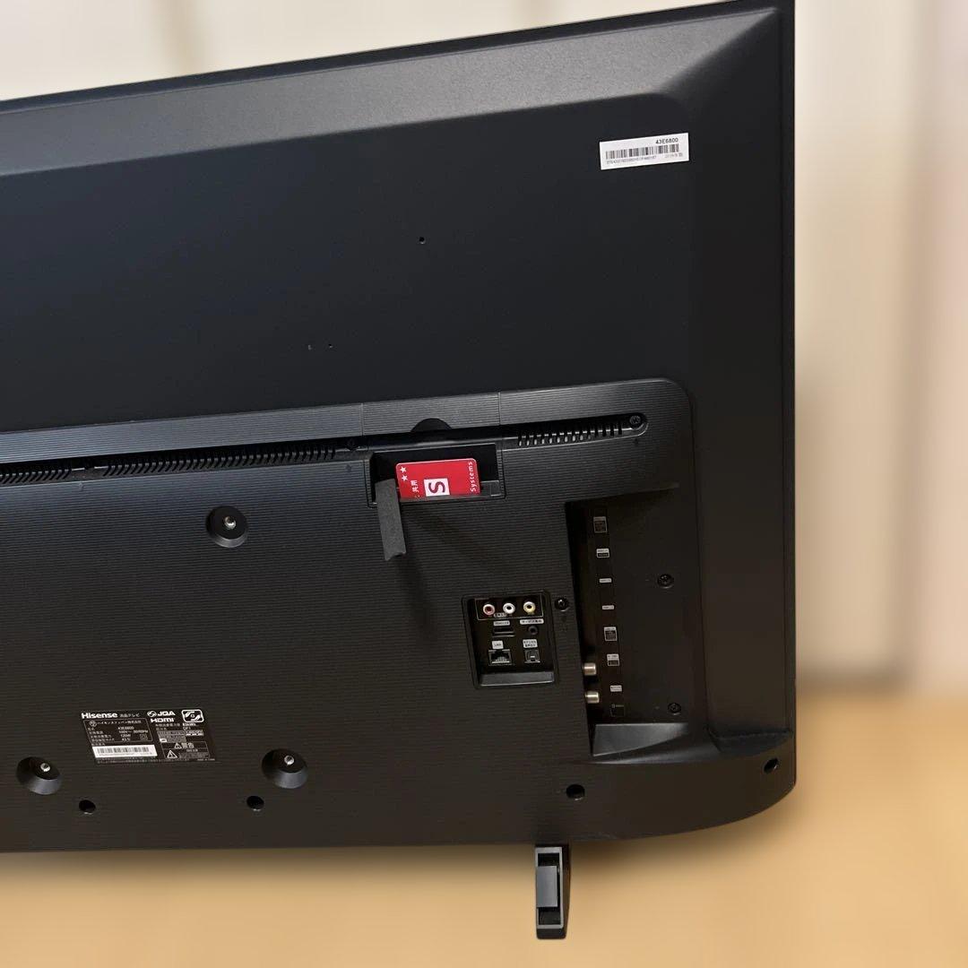 美品！ハイセンス hisense 43型　4Kテレビ 43E6800　19年製