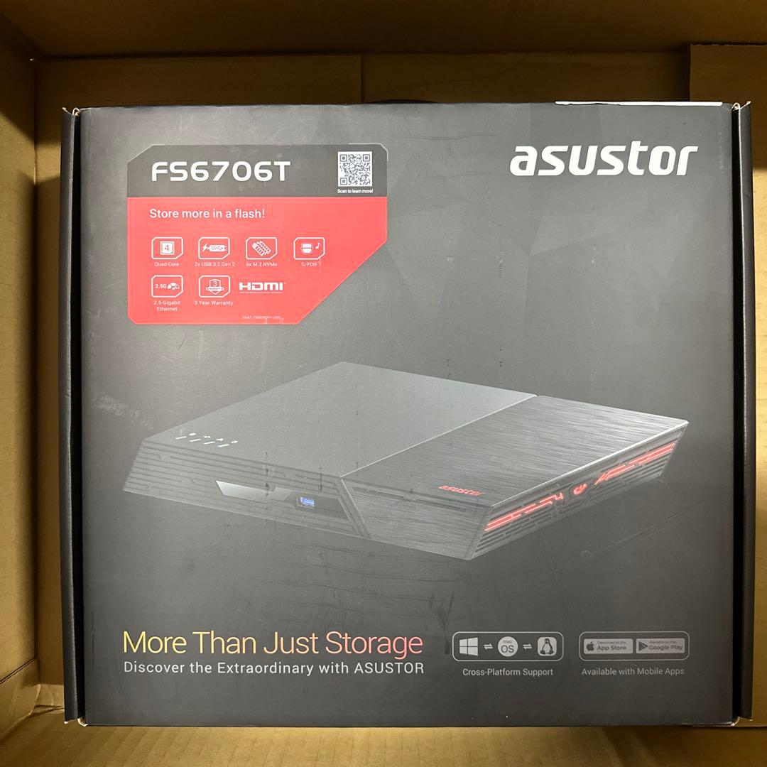 ASUSTOR ASUS子会社 SSD NAS 6ベイ FS6706T 新品