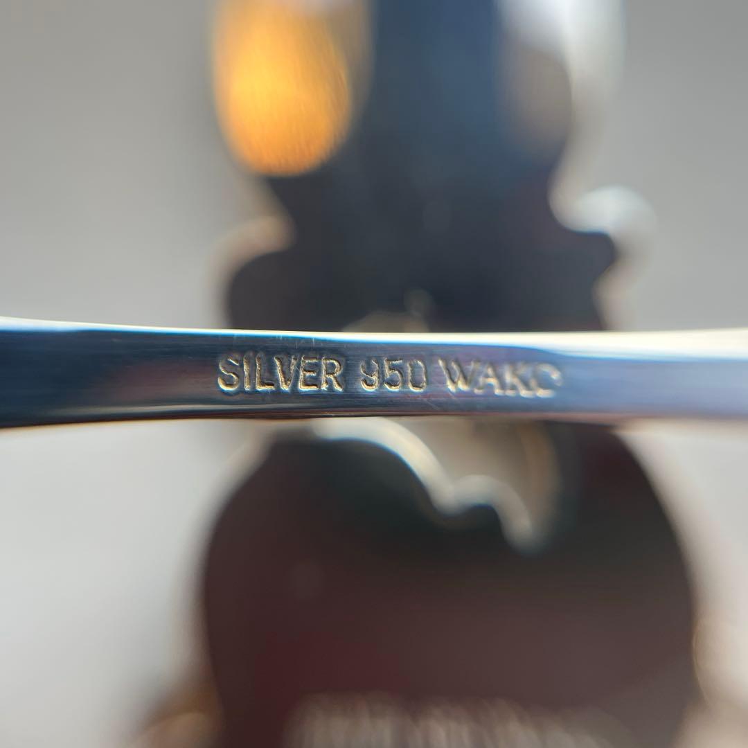 未使用品 純銀 スプーン ティーシャベル WAKO スターリングシルバー950