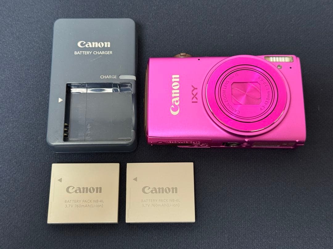 Canon IXY610F キャノン バッテリー2個＆充電器付き 希少ピンク