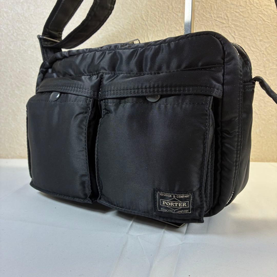 [未使用級] PORTER タンカー ショルダーバッグ 2層 s ブラック