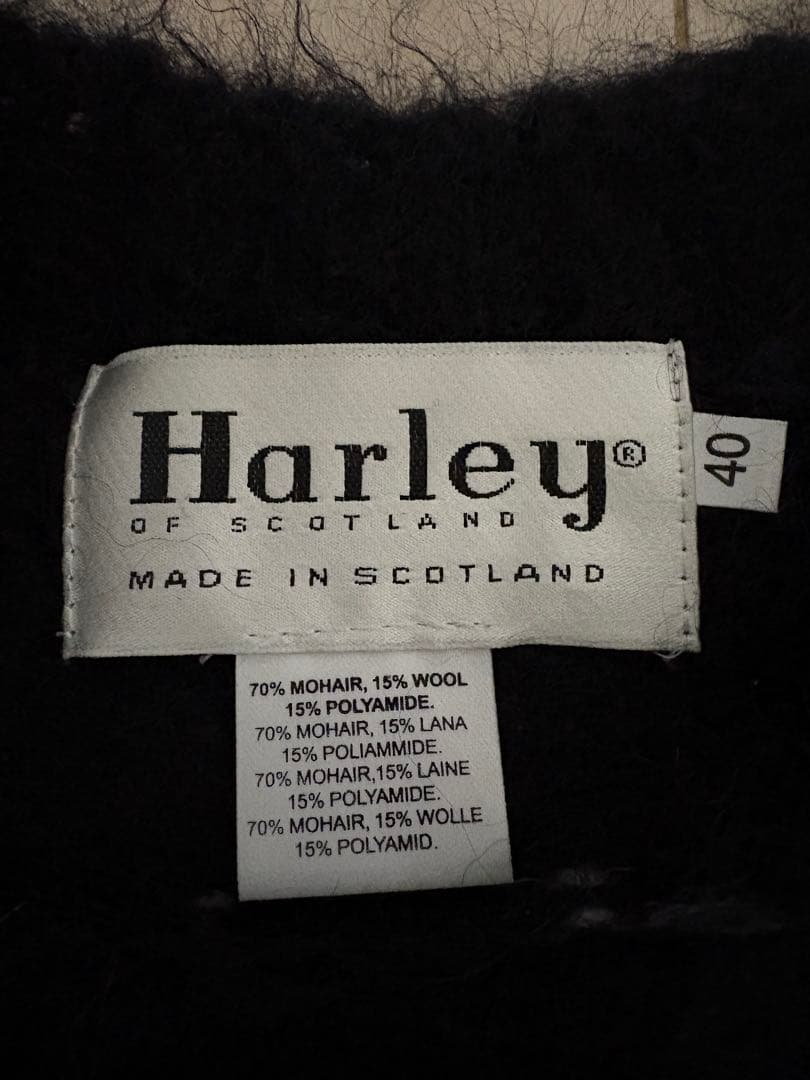 Harley of Scotland ノルディック モヘアセーター　黒