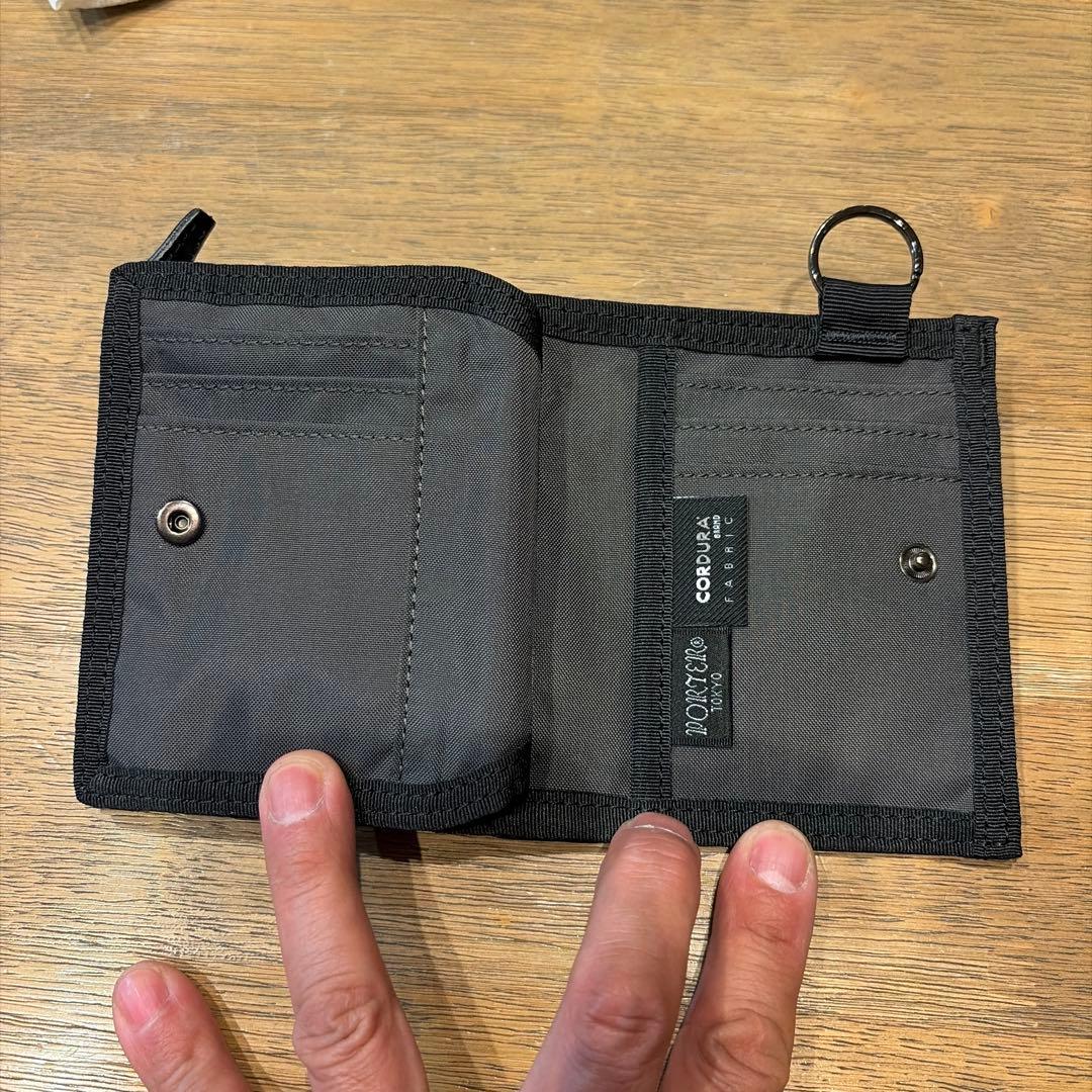 PORTER 二つ折り財布 ブラック CORDURA