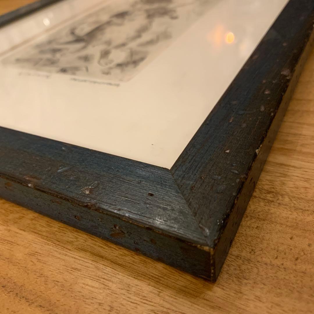 山岡康子　版画　猫とバイオリン