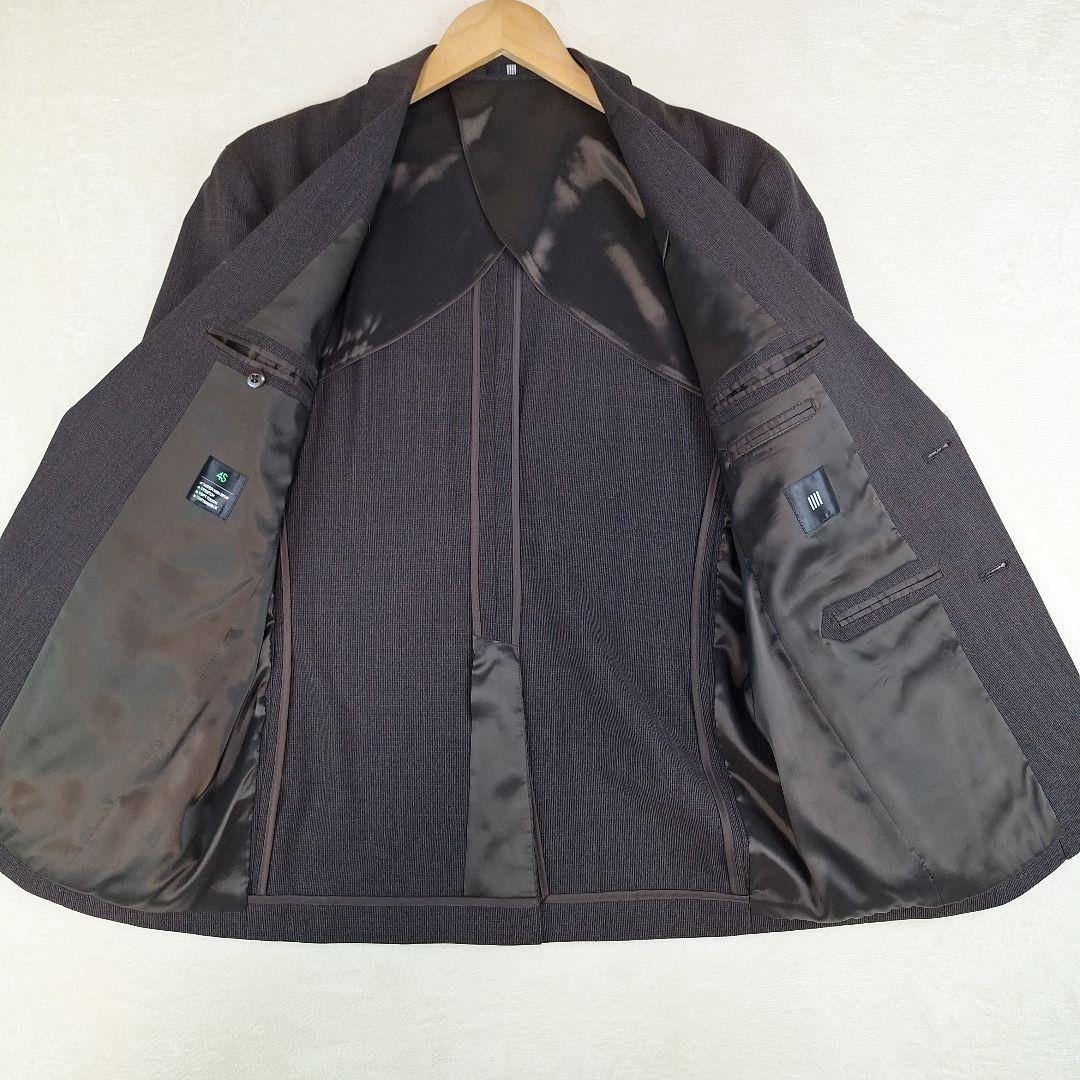 美品✨スーツセレクト　4S　洗えるビジネススーツ　マイクロ千鳥　AB5