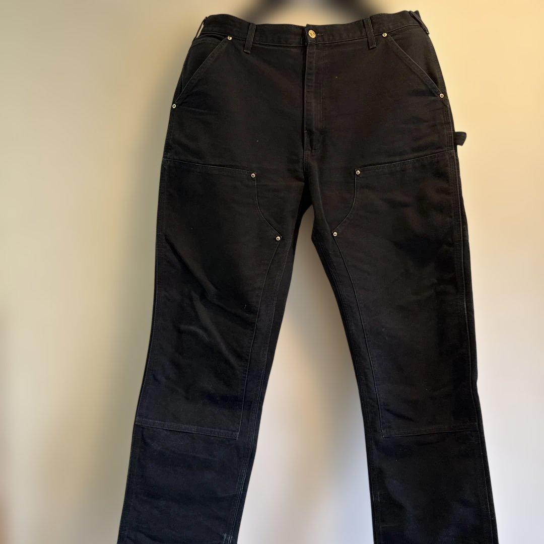 カーハート ダブルニー 125周年 USA製 W36 L32 ブラック 神サイズ